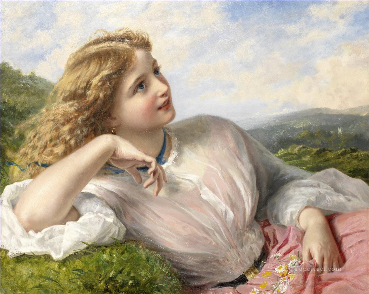 The song of the lark Sophie Gengembre Anderson children Oil Paintings
